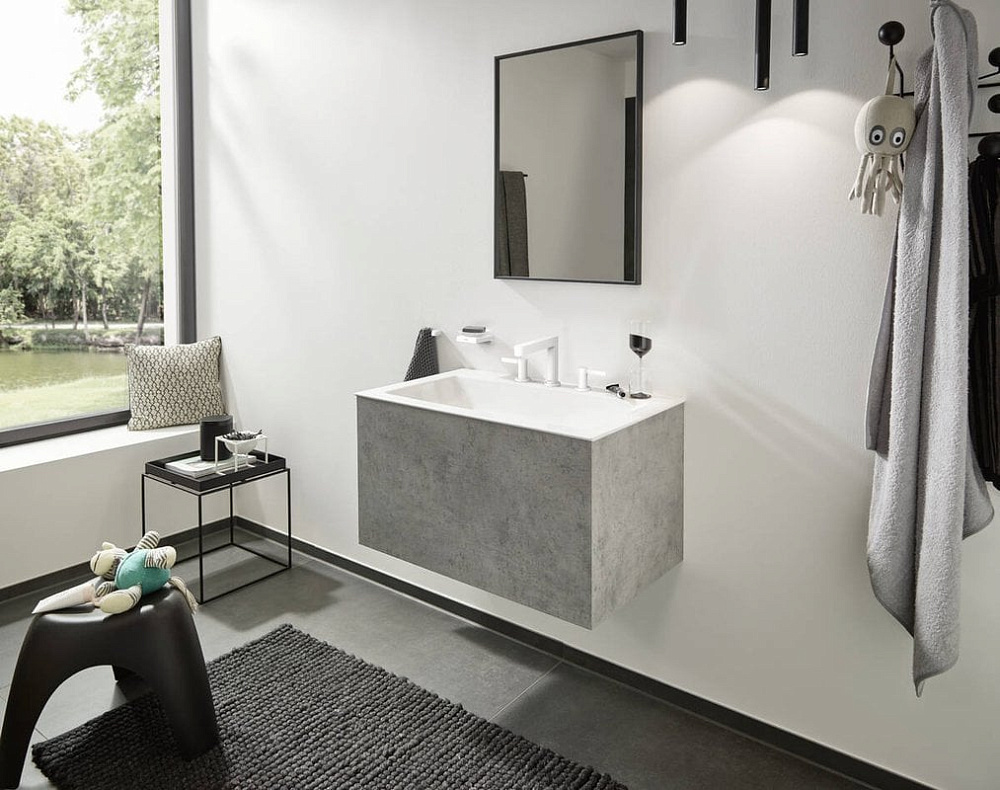 Смеситель для раковины Hansgrohe Finoris 110 76033700 матовый белый