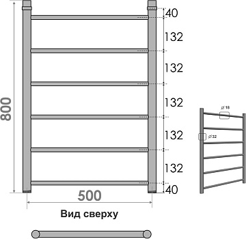 Полотенцесушитель водяной Indigo Line LLW80-50