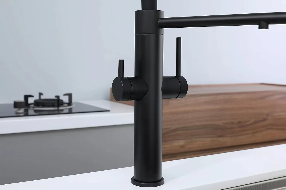 Смеситель для кухни Paulmark Nexus Ne213999-AN с гибким изливом, антрацит Sancos — официальный сайт
