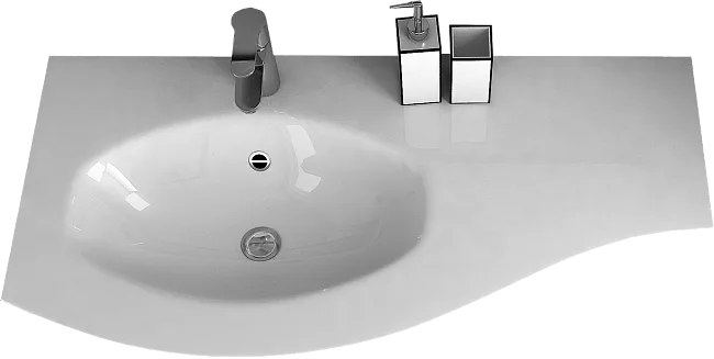Мебельная раковина Cezares 50153 104х52 L bianco Sancos — Оригинал