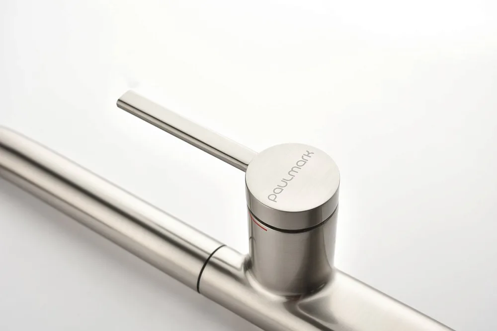 Смеситель для кухни Paulmark Neo Ne214419-Ni никель Sancos — официальный сайт