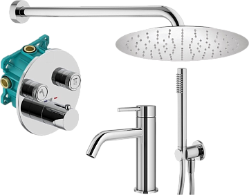 Комплект для ванной Plumberia Selection PSBOX KITPSB02CR53 С ВНУТРЕННЕЙ ЧАСТЬЮ, хром