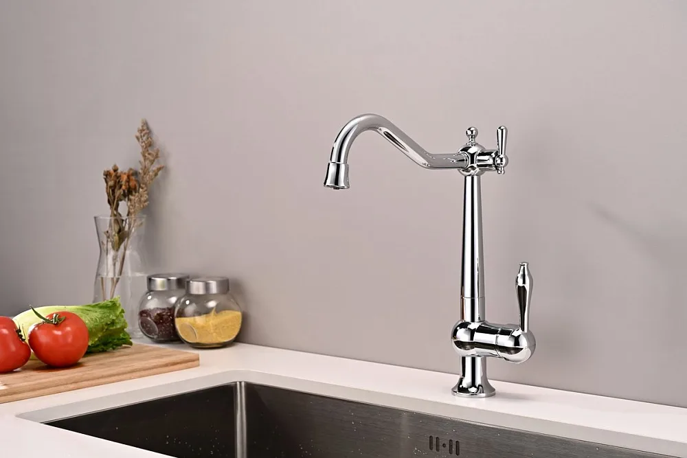 Смеситель для кухни Paulmark Retro Re213226-CR, хром Sancos — официальный сайт