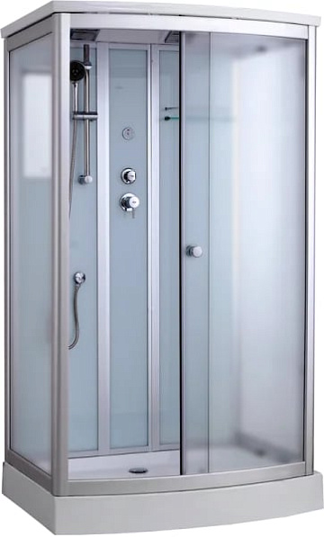 Душевая кабина Timo Standart T-6615SF Silver Fabric с низким поддоном, профиль хром