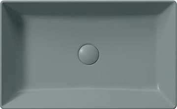 Накладная раковина GSI Kube X 60x37, серая, прямоугольная