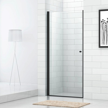Душевая дверь в нишу Cezares Eco ECO-O-B-1-70-C-NERO профиль черный, стекло прозрачное