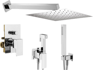 Комплект для ванной Plumberia Selection Tag KITZTG15CR С ВНУТРЕННЕЙ ЧАСТЬЮ, хром