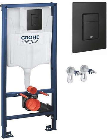 Система инсталляции для унитазов Grohe Solido 38811KF0, 3 в 1 с кнопкой смыва