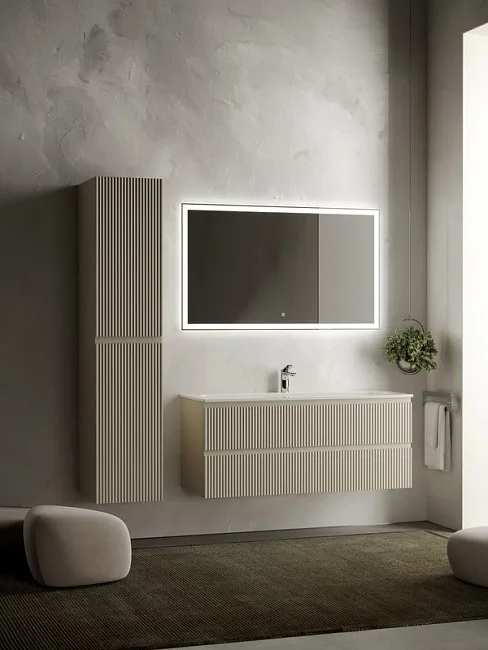 Тумба под раковину Sancos Snob R 120 подвесная Beige soft (капучино), SNR120CE Sancos — Оригинал