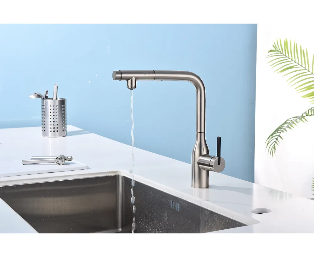 Смеситель для кухни Paulmark Viper Vi213105-BS брашированная сталь Sancos — официальный сайт