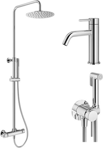 Комплект для ванной Plumberia Selection Ixo KITZXO6302CR53 хром