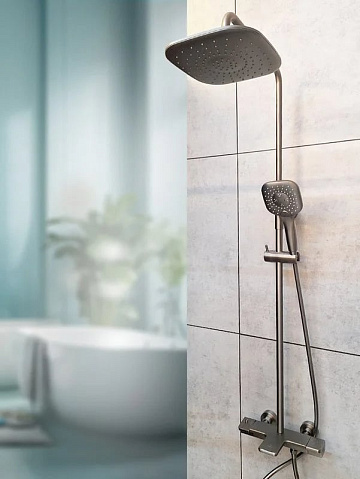 Душевая стойка AltroBagno Lamberto 030426 GrMt, оружейная сталь