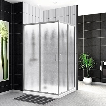 Душевой уголок BelBagno Uno UNO-195-AH-2-100/80-CH-CR стекло рифленое