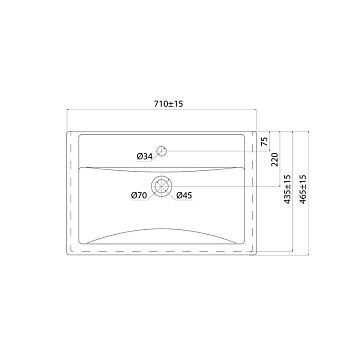 Мебельная раковина IDDIS Optima Home 407 70 глянцевая белая