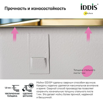 Мойка кухонная IDDIS Edifice EDI44B0i77