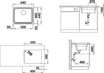 Мойка кухонная Blanco Etagon 500-U