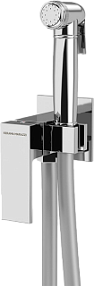 Гигиенический душ KERAMA MARAZZI Fioretto V253CR442RUKM со смесителем, С ВНУТРЕННЕЙ ЧАСТЬЮ, хром