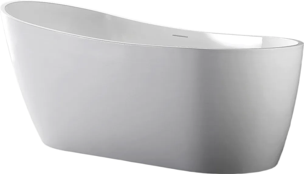 Акриловая ванна Abber AB9353-1.3 130x70 см, отдельностоящая, белая, овальная, с каркасом, со сливом- Sancos — официальный сайт