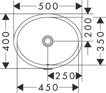 Раковина Hansgrohe Xuniva D 60152450 45x35, белая