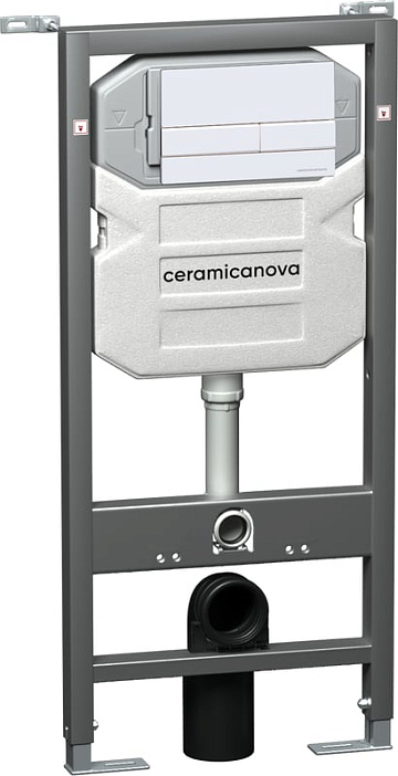 Система инсталляции для унитазов Ceramicanova Envision Flat CN1002W, кнопка белая
