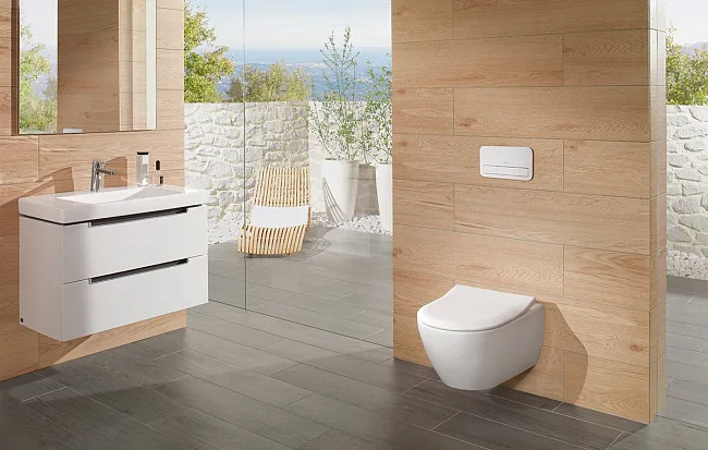 Крышка-сиденье Villeroy & Boch Subway 2.0 9M78S101 с микролифтом, петли хром Sancos — Оригинал