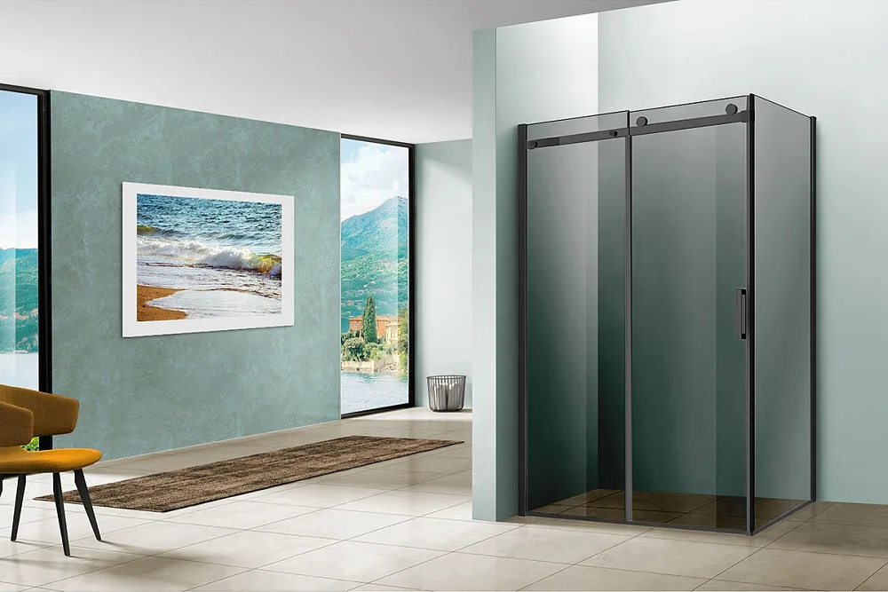 Душевой уголок Vincea Como VSR-1C9012CGB 120х90 см, профиль черный Sancos — официальный сайт
