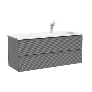 Тумба под раковину Sancos Folk 120 подвесная правая Ergraut soft (мягкий серый), FL120RES