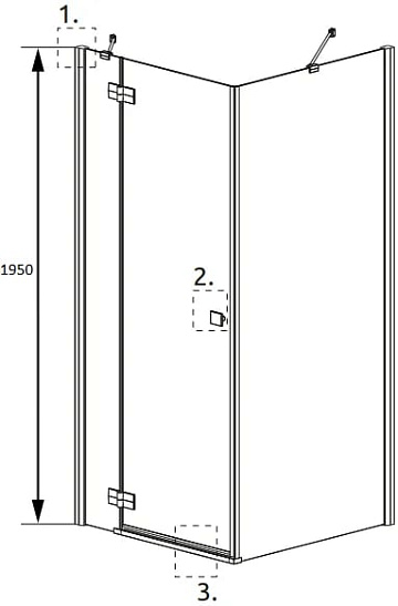 Душевой уголок Radaway Almatea KDJ 100x75 L
