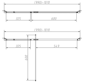 Душевая дверь в нишу Vincea Slim-N VDP-4SN100CL 100x195, профиль хром