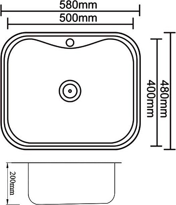 Мойка кухонная Zorg Inox PVD SZR 5848 GRAFIT графит