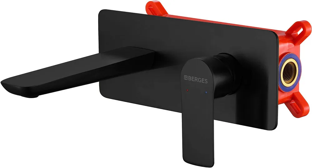 Смеситель для раковины Berges Hatch S 076036 С ВНУТРЕННЕЙ ЧАСТЬЮ, черный матовый Sancos — официальный сайт