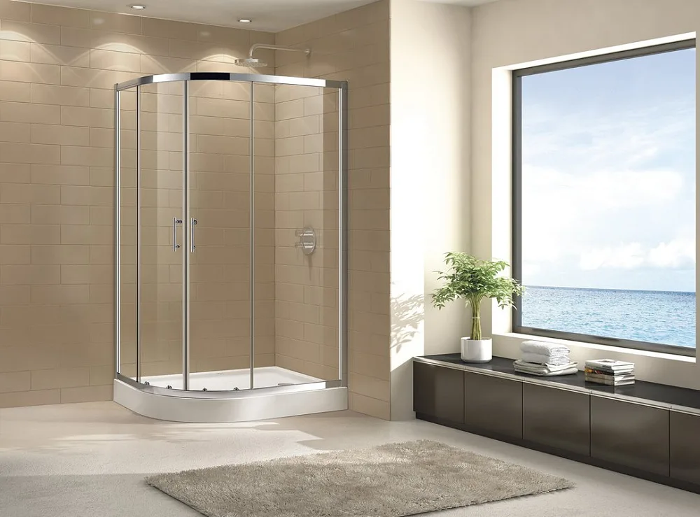 Душевой уголок Cezares Eco O-RH-2 100x80, профиль хром, стекло прозрачное Sancos — официальный сайт