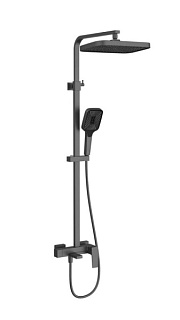 Душевая стойка Vincea Cube VSFS-4C12GM, вороненая сталь