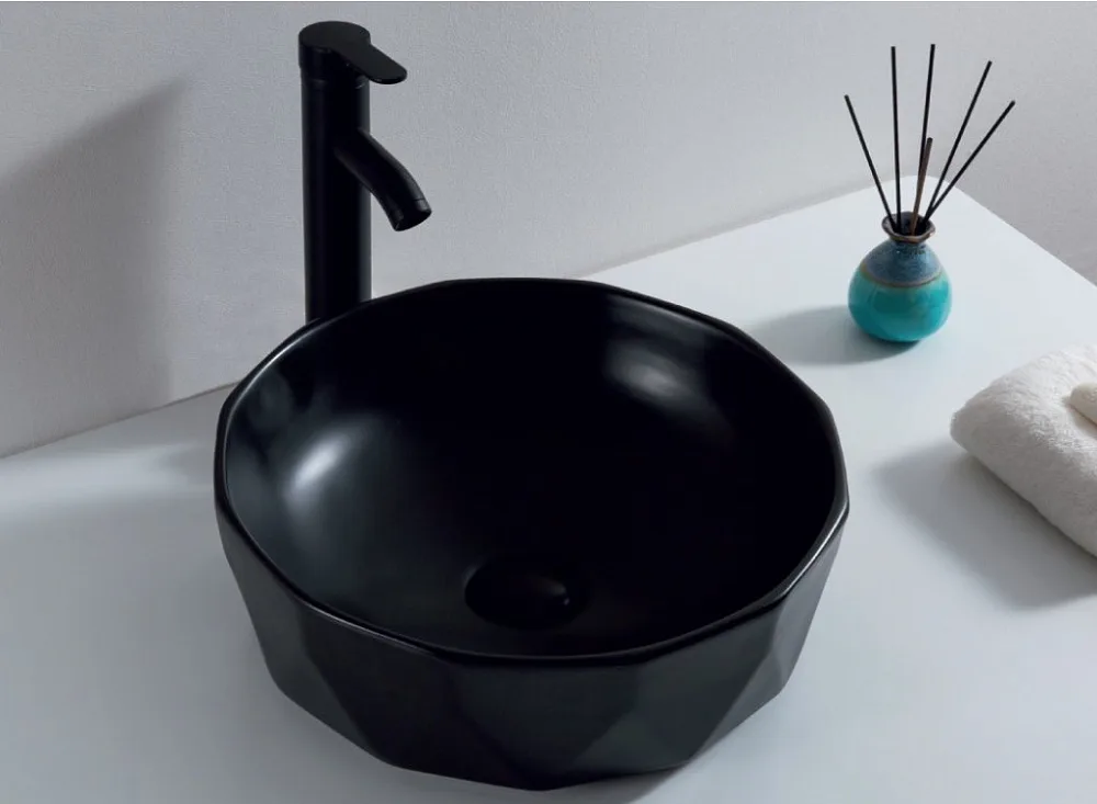 Накладная раковина BelBagno BB1409H301 41 черная Sancos — официальный сайт