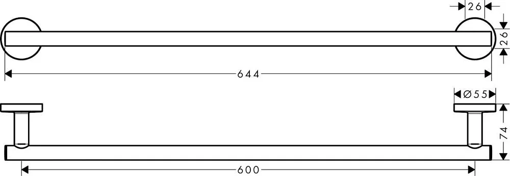 Полотенцедержатель Hansgrohe Logis Universal 41716000 Sancos — официальный сайт