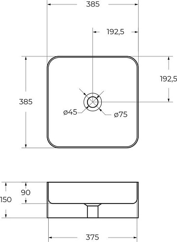 Накладная раковина BelBagno BB1407