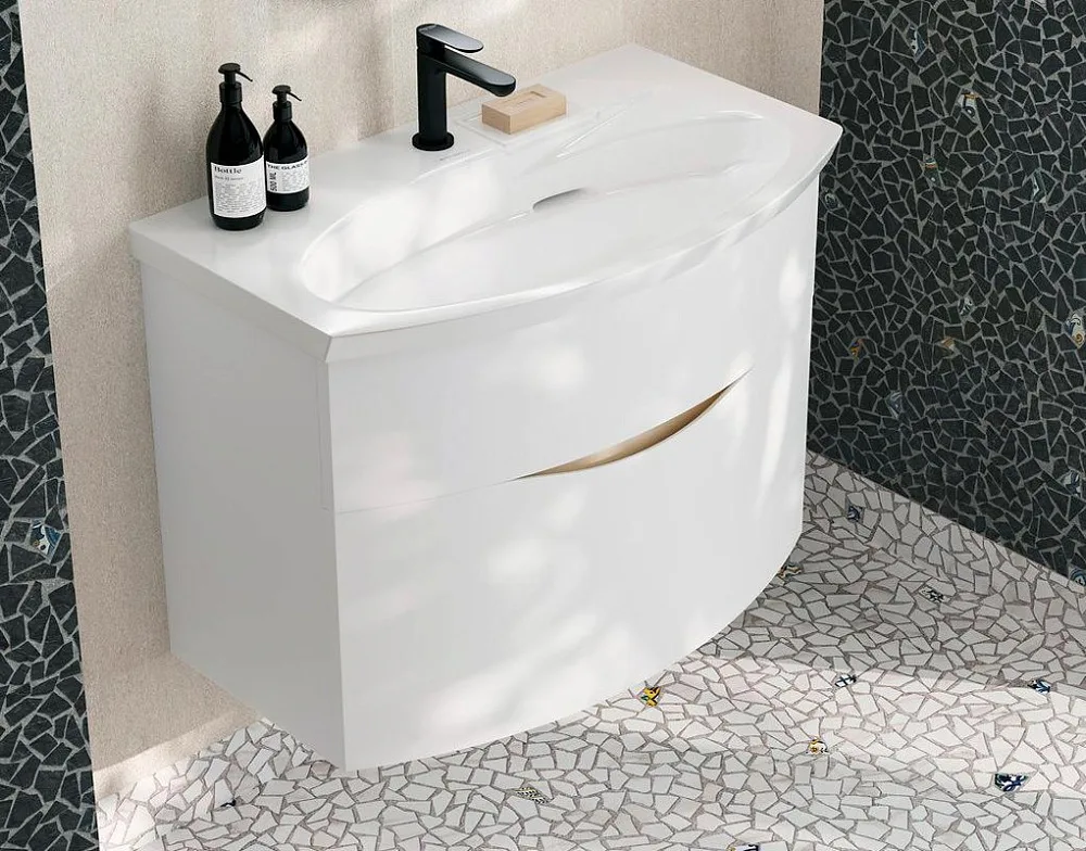 Тумба под раковину без столешницы KERAMA MARAZZI Riva 80 подвесная, белая матовая Sancos — официальный сайт