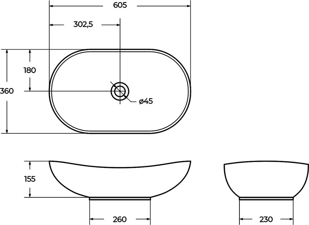 Накладная раковина BelBagno BB1404-H311 Sancos — официальный сайт