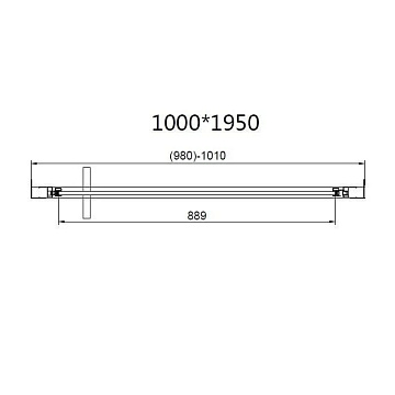 Душевой уголок Vincea Slim VSR-4SLP9010CL 100х90 см, профиль глянцевый хром, стекло прозрачное
