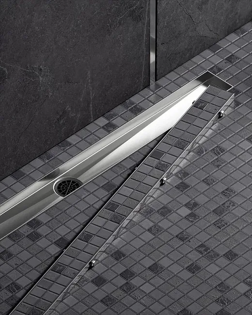 Душевой трап (лоток) Timo Drain Systems DS230206/01 600 двусторонняя панель plate под плитку, сатин Sancos — Оригинал