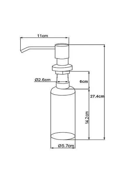 Дозатор для кухонной мойки Emar Quartz ЕД-401D.7 Антрацит Sancos — Оригинал