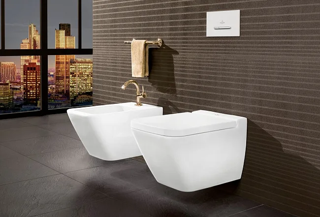 Крышка-сиденье Villeroy & Boch Finion 9M88S1R1 alpin, с микролифтом Sancos — Оригинал