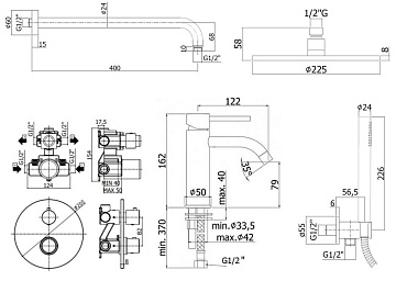 Комплект для ванной Paffoni Light KITLIQ018CR071 С ВНУТРЕННЕЙ ЧАСТЬЮ, хром