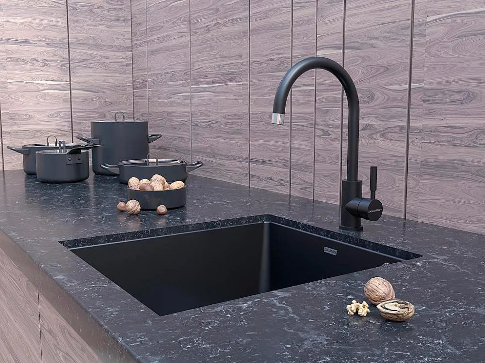 Смеситель для кухни Paulmark Holstein Ho212063-AN, антрацит Sancos — официальный сайт