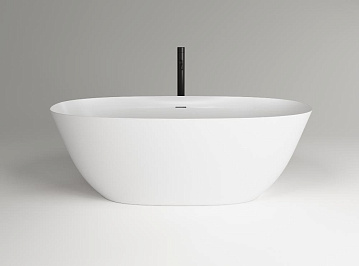 Ванна из искусственного камня Plumberia Selection Veloma 170x75 см, отдельностоящая, матовая белая, 