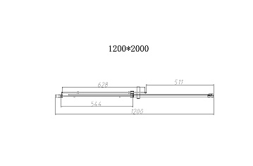 Душевая дверь в нишу Vincea Dice VDS-4D120CLGM 120 см, профиль вороненая сталь, стекло прозрачное