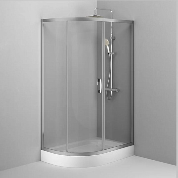 Душевой уголок AM.PM Like W83UG-302U120MT 120x80 профиль матовый хром, стекло прозрачное