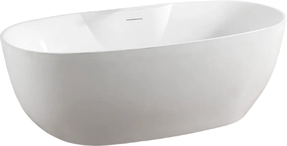 Акриловая ванна Abber AB9323 170x80 см, отдельностоящая, белая, овальная, с каркасом, со сливом-пере Sancos — официальный сайт