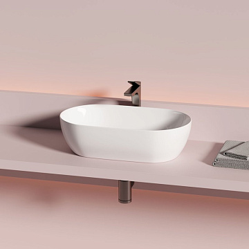 Раковина накладная Ceramicanova Twist овальная 50 см цвет белый CN12001