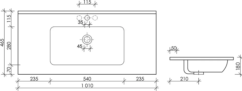Мебельная раковина Ceramicanova Element CN7003 100 Sancos — официальный сайт